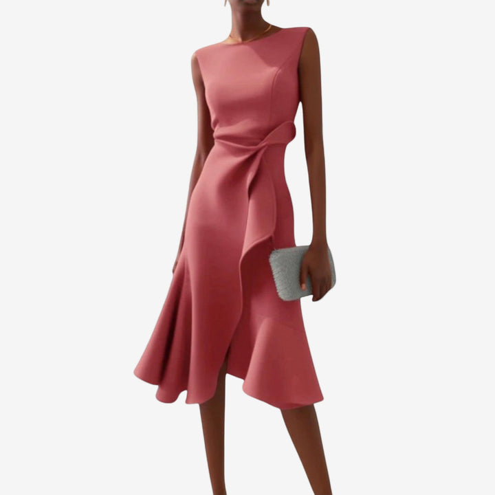 Livia | Elegante Abito Midi Cerimonia Asimmetrico per Donna 6
