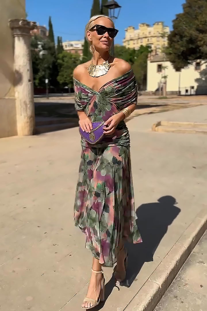 Livia | Elegante Abito da Cerimonia Lungo con Scollo a V per Donna 3