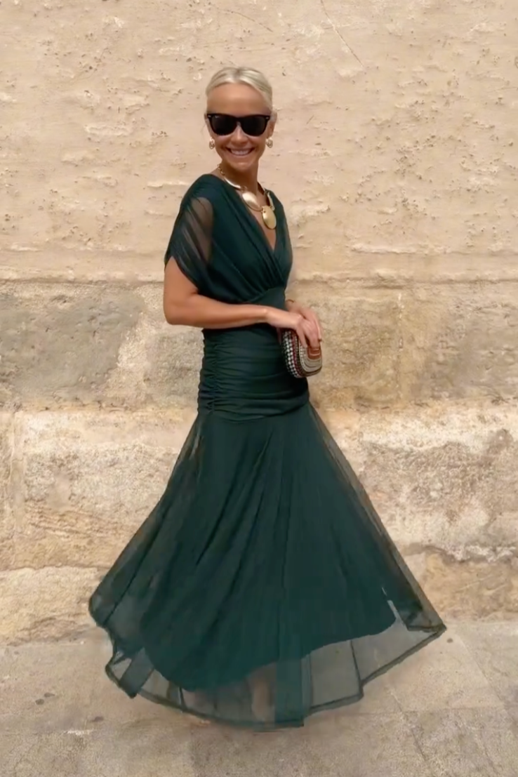 Livia | Elegante Abito da Cerimonia Lungo con Scollo a V per Donna 8