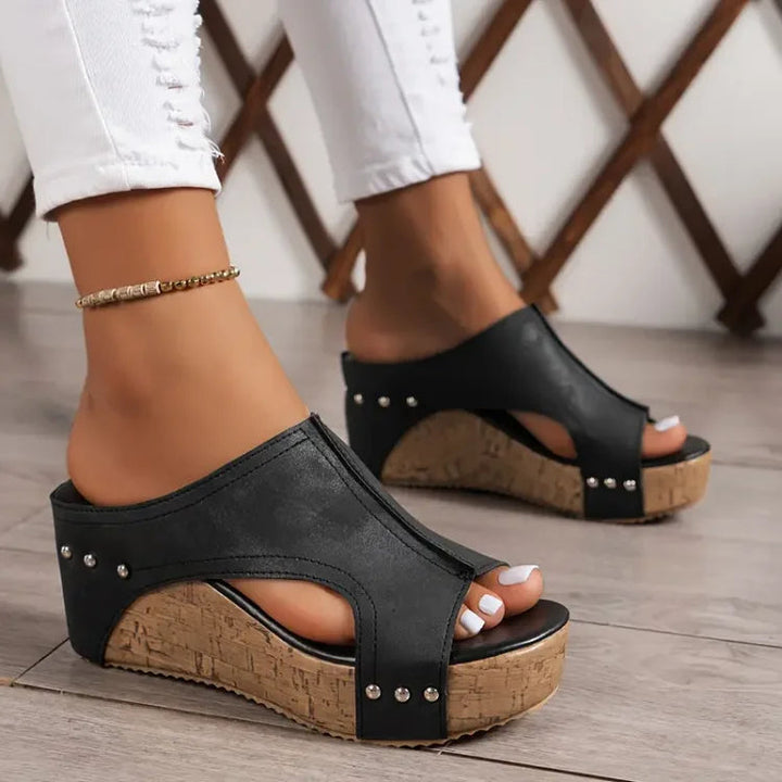 Lorenza | Sandali Ortopedici Eleganti Donna con Zeppa Ergonomica Regolabile 0