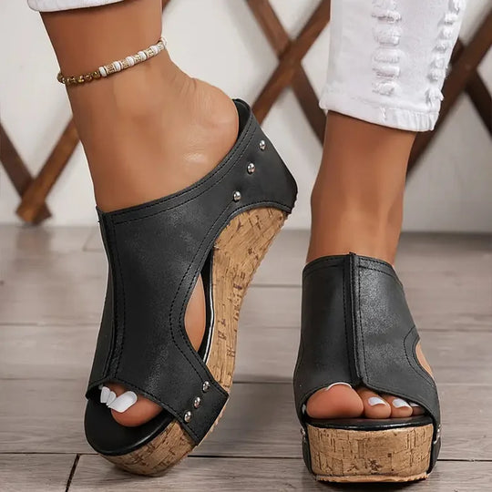 Lorenza | Sandali Ortopedici Eleganti Donna con Zeppa Ergonomica Regolabile 1
