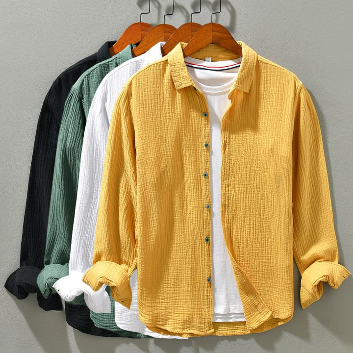 Luca | Camicia Uomo Essenziale a Maniche Lunghe per Ogni Occasione 0