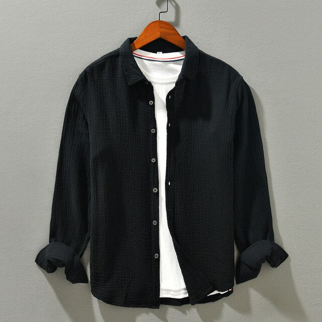 Luca | Camicia Uomo Essenziale a Maniche Lunghe per Ogni Occasione 11