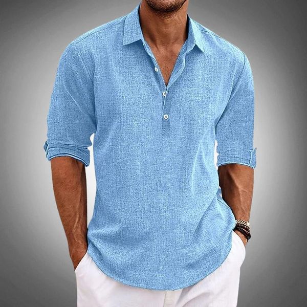 Luca | Elegante e Casual Camicia da Uomo Popover in Misto Cotone 0