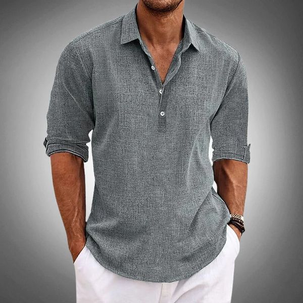 Luca | Elegante e Casual Camicia da Uomo Popover in Misto Cotone 1