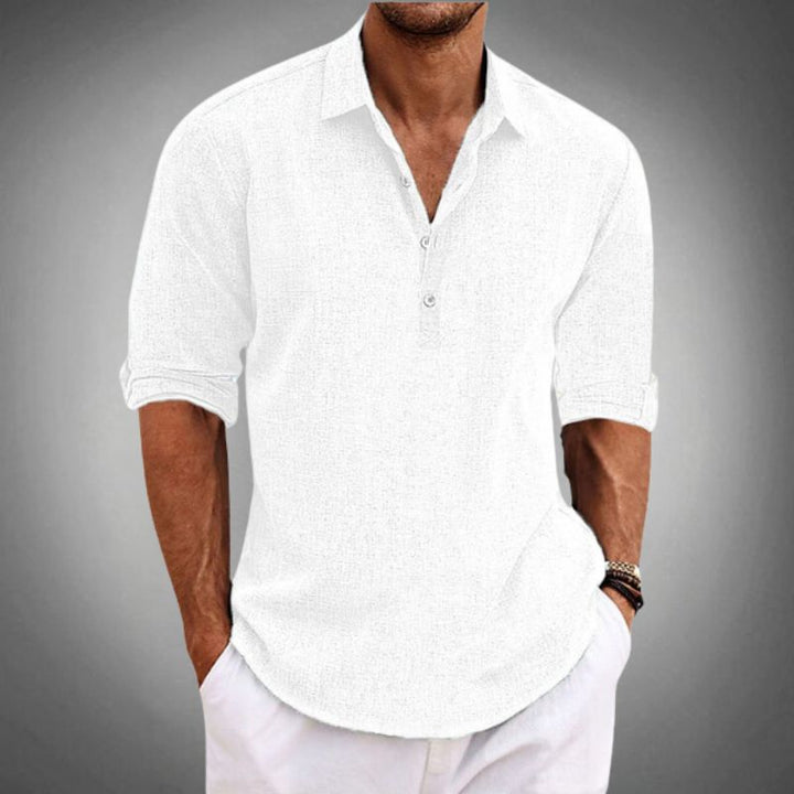 Luca | Elegante e Casual Camicia da Uomo Popover in Misto Cotone 4