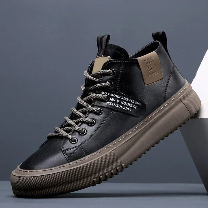 Luca | Eleganti & Comode Sneakers Uomo Alte in Pelle Premium 3