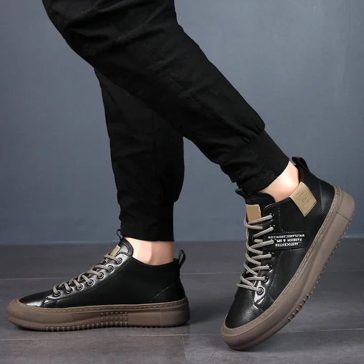 Luca | Eleganti & Comode Sneakers Uomo Alte in Pelle Premium 4