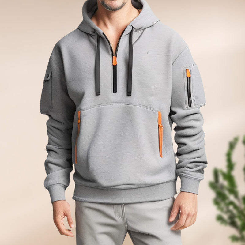 Luca | Felpa con Cappuccio Uomo – Comfort, Versatile & Mezza Zip 8