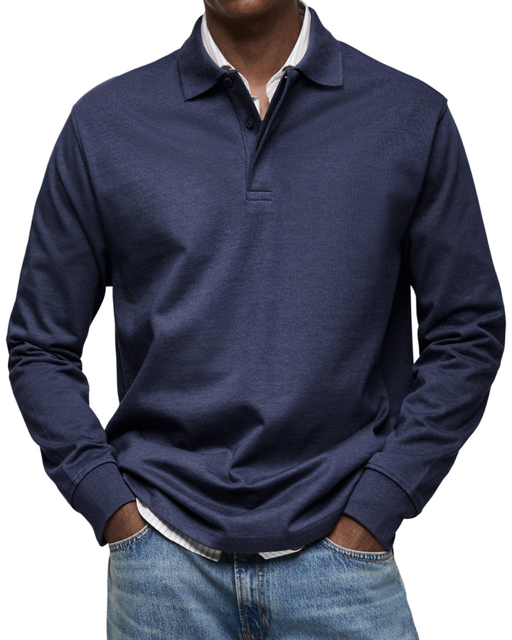 Luca | Polo a Maniche Lunghe Traspirante, Elegante e Versatile 1