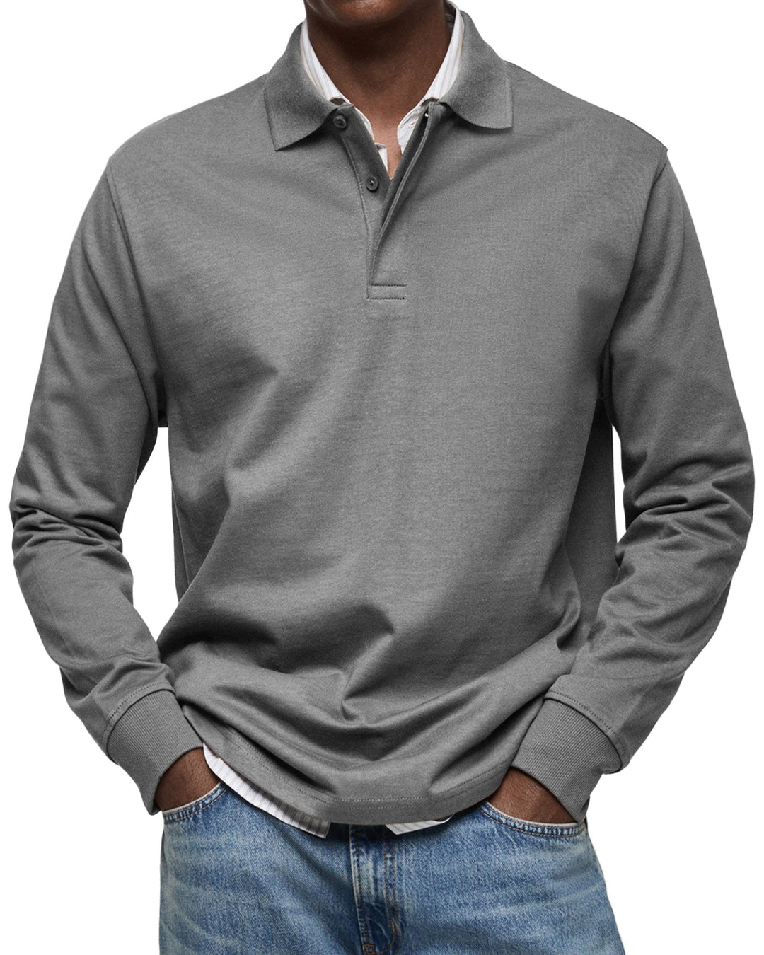Luca | Polo a Maniche Lunghe Traspirante, Elegante e Versatile 4
