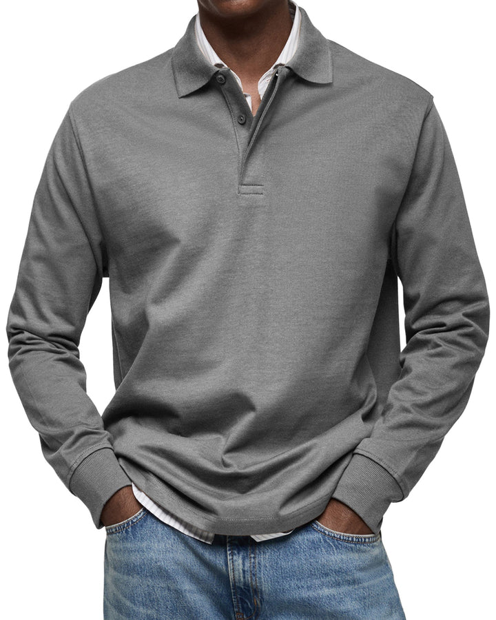 Luca | Polo a Maniche Lunghe Traspirante, Elegante e Versatile 4