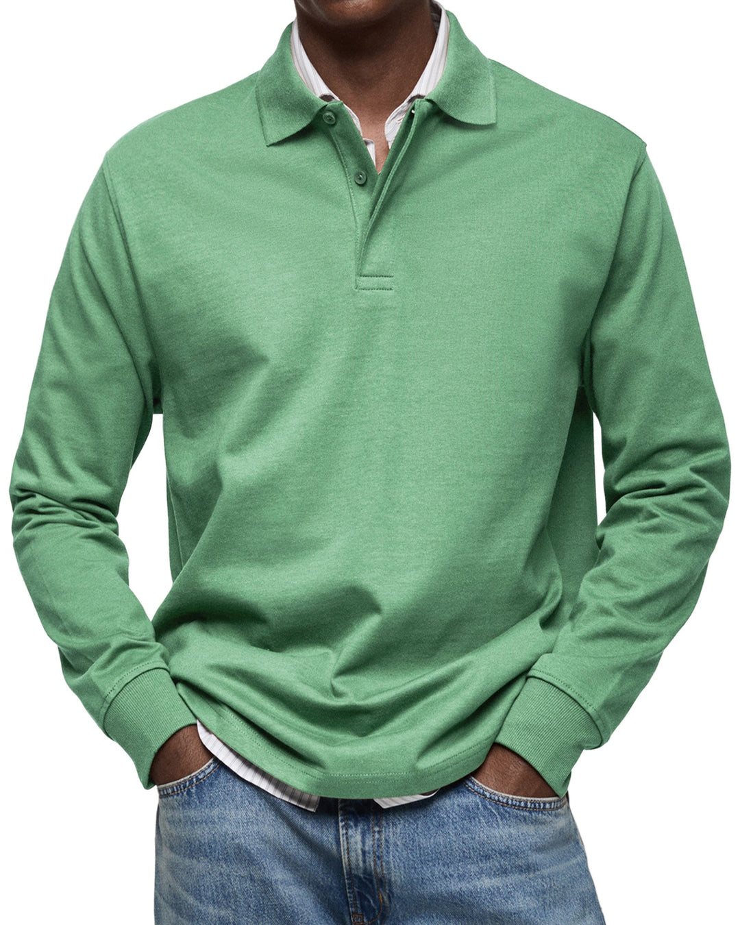 Luca | Polo a Maniche Lunghe Traspirante, Elegante e Versatile 5