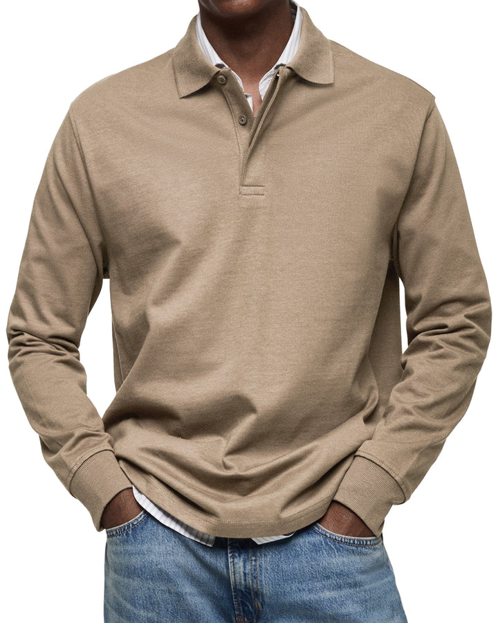Luca | Polo a Maniche Lunghe Traspirante, Elegante e Versatile 6