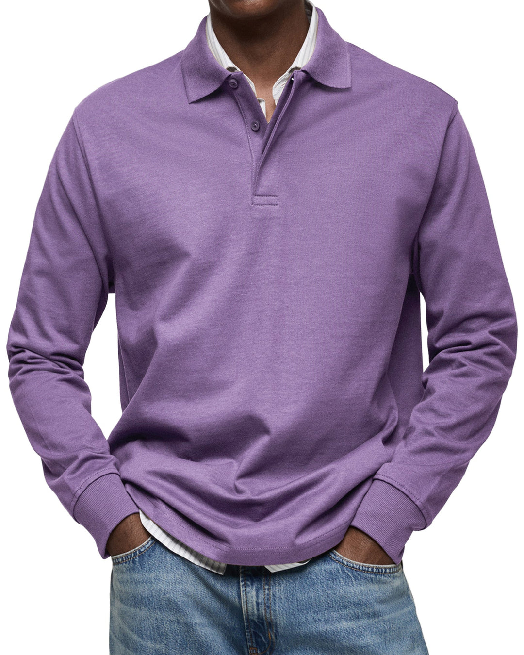 Luca | Polo a Maniche Lunghe Traspirante, Elegante e Versatile 7
