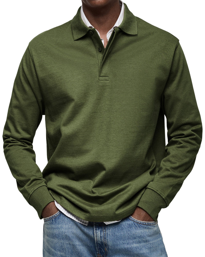 Luca | Polo a Maniche Lunghe Traspirante, Elegante e Versatile 8