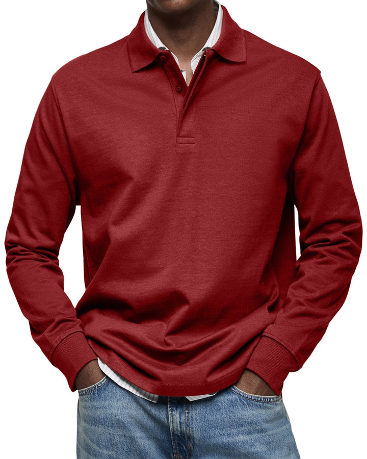Luca | Polo a Maniche Lunghe Traspirante, Elegante e Versatile 9