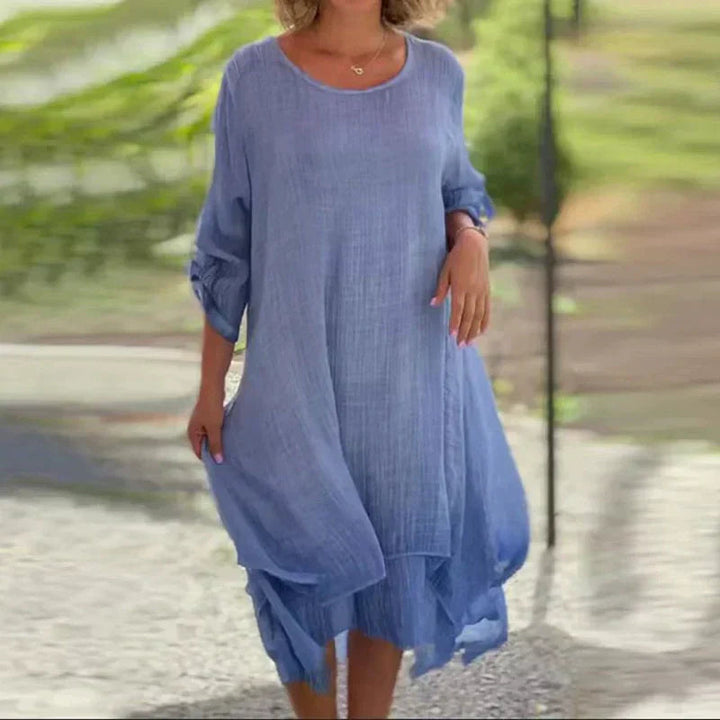 Luna | Abito Midi Elegante con Orlo Asimmetrico per Cerimonia e Occasioni Speciali 4