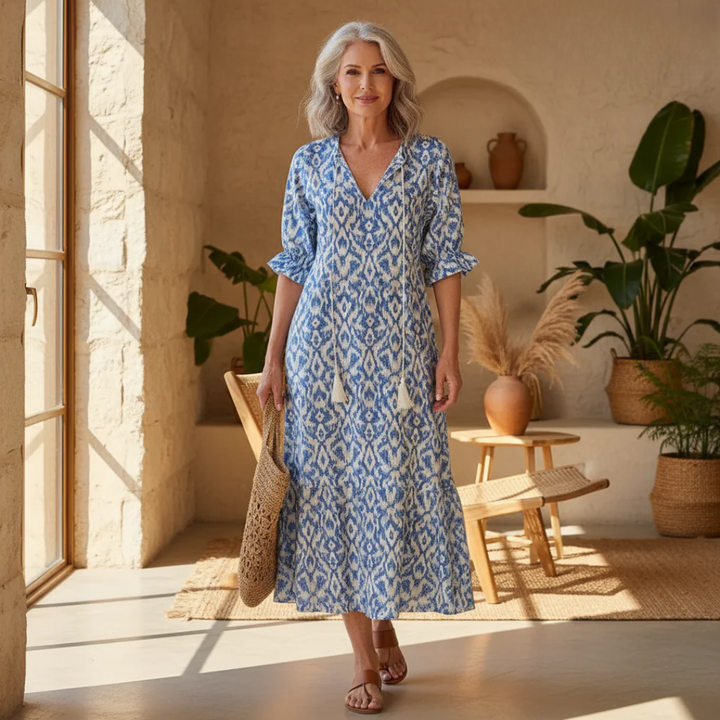 Luna | Abito lungo boho con stampa 1