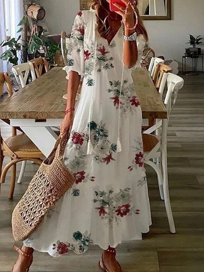 Luna | Abito lungo boho con stampa 6