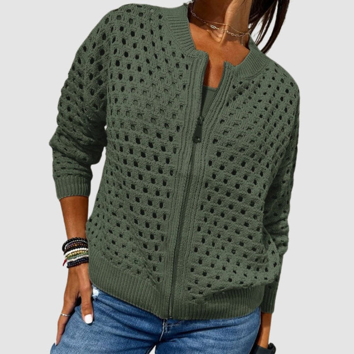 Luna | Cardigan casual traspirante e comodo con cerniera 2