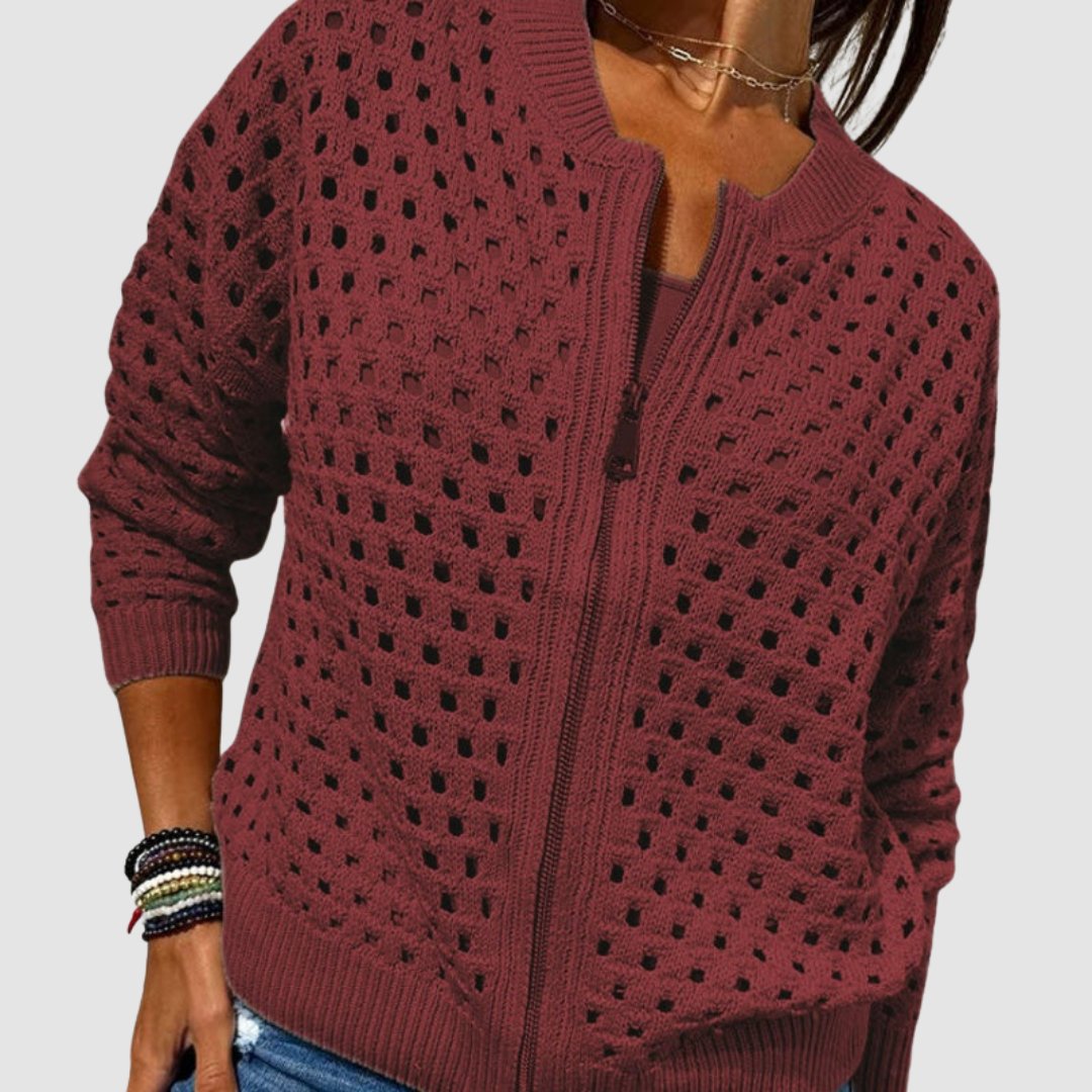 Luna | Cardigan casual traspirante e comodo con cerniera 5