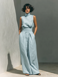 Martina | Minimalistisches Set aus Top und weitem Hosen