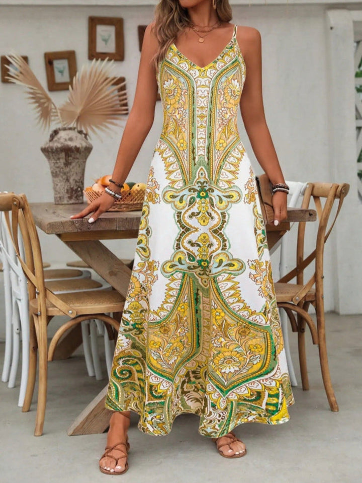 Luna | Elegante Abito Lungo Estivo per Donna con Stampa Paisley 3