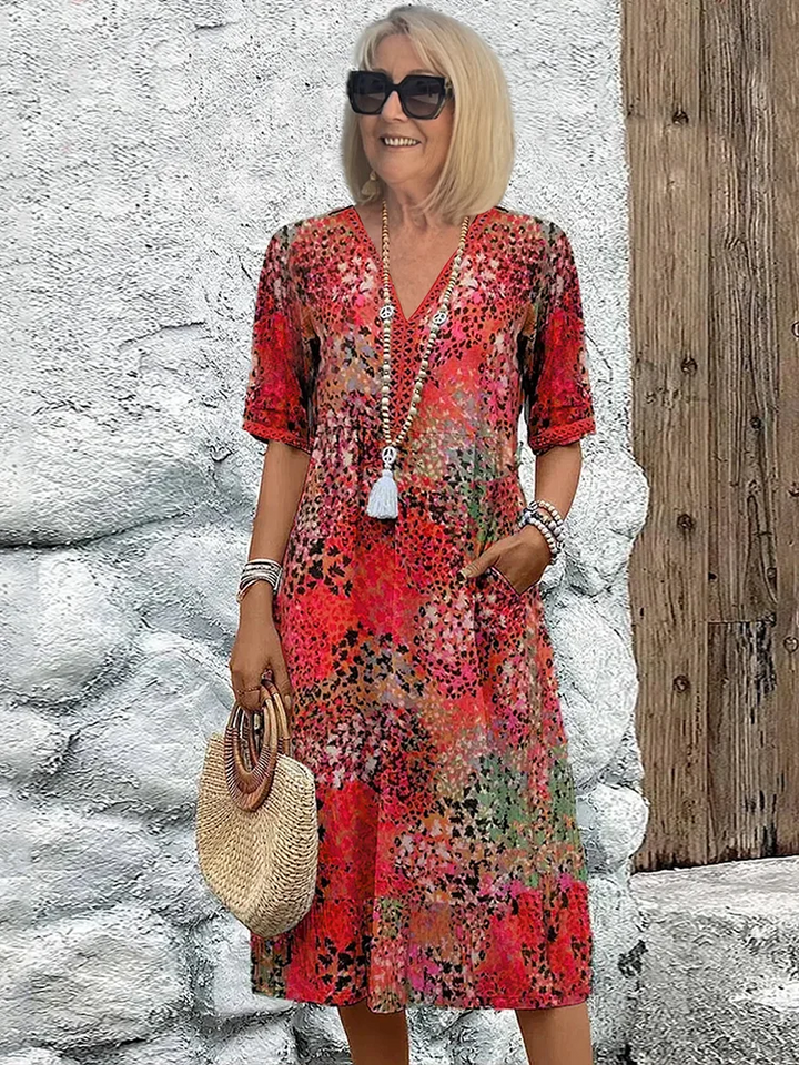 Luna | Elegante Abito Midi Donna Casual Chic con Tasche 1