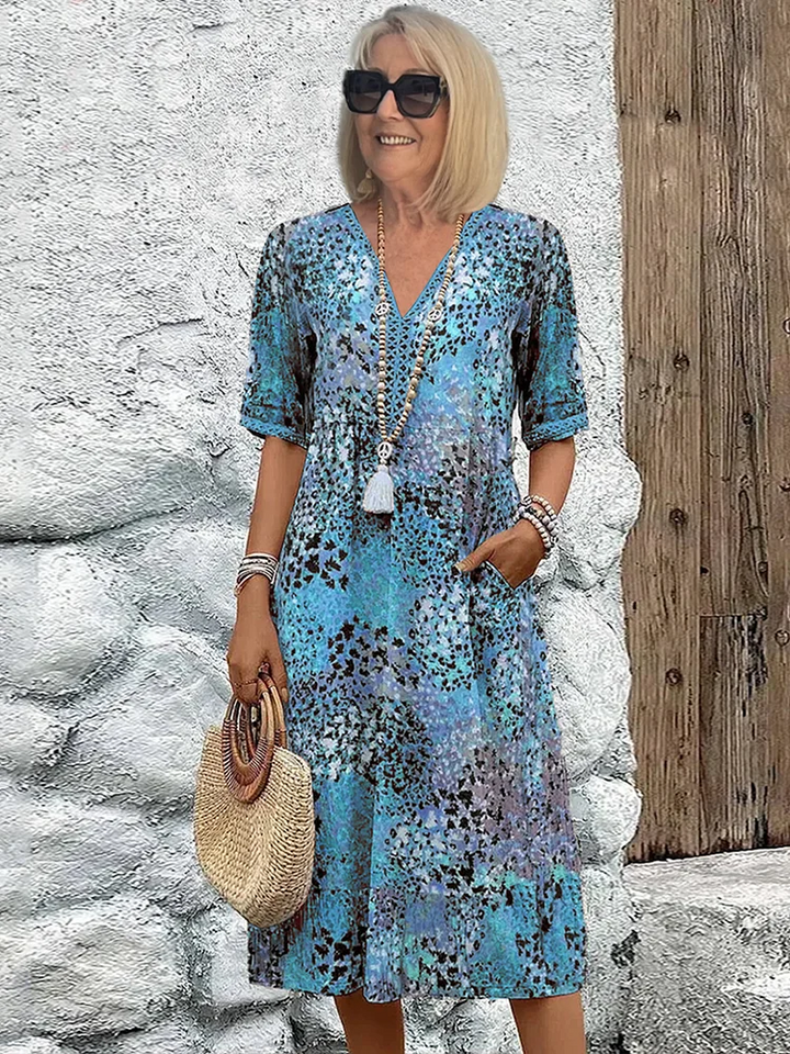 Luna | Elegante Abito Midi Donna Casual Chic con Tasche 2