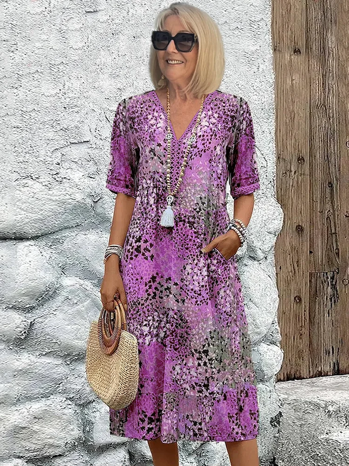 Luna | Elegante Abito Midi Donna Casual Chic con Tasche 4