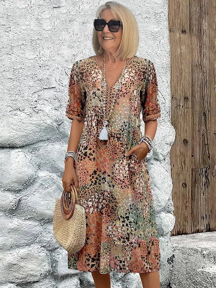 Luna | Elegante Abito Midi Donna Casual Chic con Tasche 5