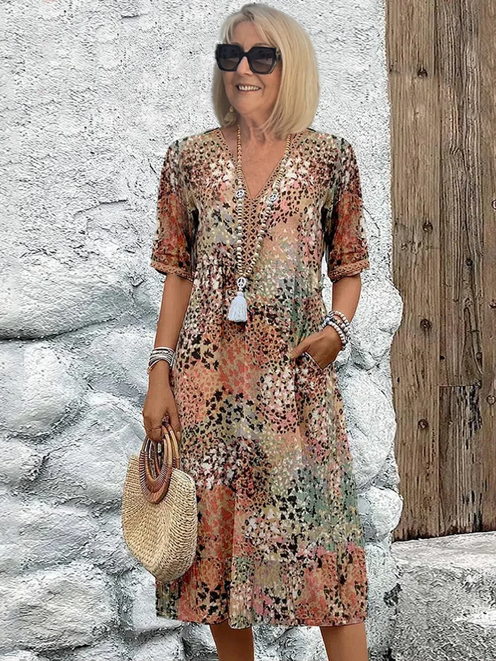Luna | Elegante Abito Midi Donna Casual Chic con Tasche 5
