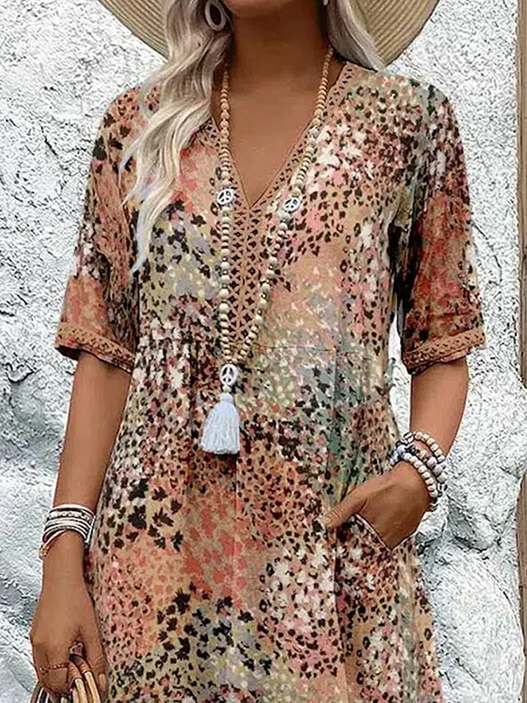 Luna | Elegante Abito Midi Donna Casual Chic con Tasche 6