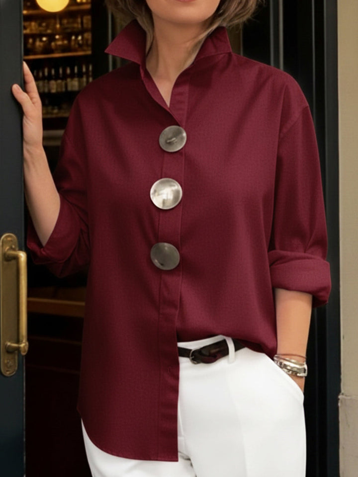 Luna | Elegante Blusa Donna con Colletto Alto, Tessuto Traspirante e Stile Versatile 4
