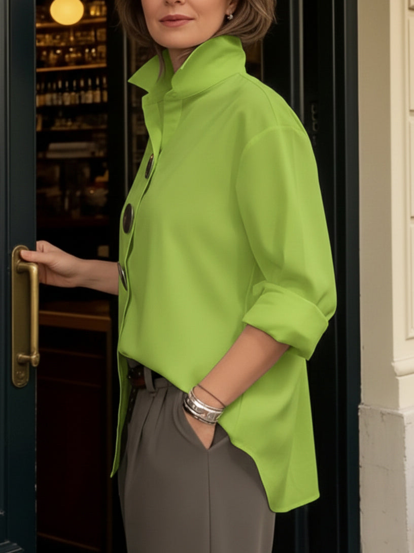 Luna | Elegante Blusa Donna con Colletto Alto, Tessuto Traspirante e Stile Versatile 8