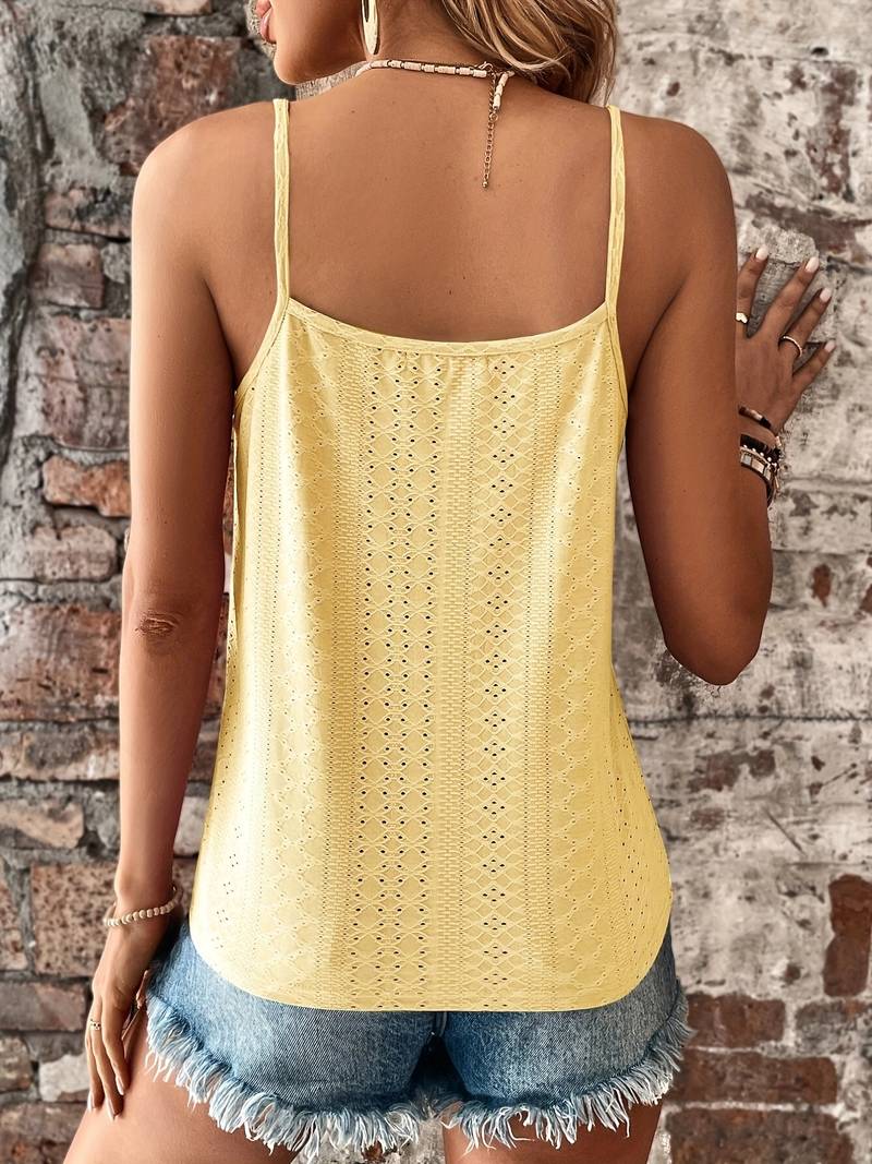 Luna | Elegante e Leggero Canottiere Donna con Scollo a V e Ricami per l'Estate 5