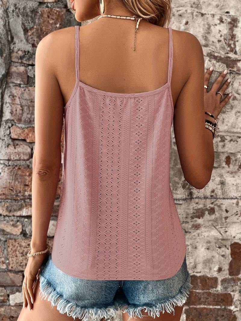 Luna | Elegante e Leggero Canottiere Donna con Scollo a V e Ricami per l'Estate 7