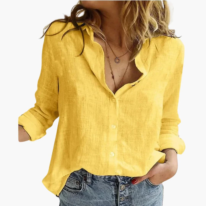 Lunara | Elegante Camicia Donna Azzurra a Maniche Lunghe – Versatile e Comfortevole 10