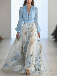 Daniela | Abito lungo con elegante stampa floreale