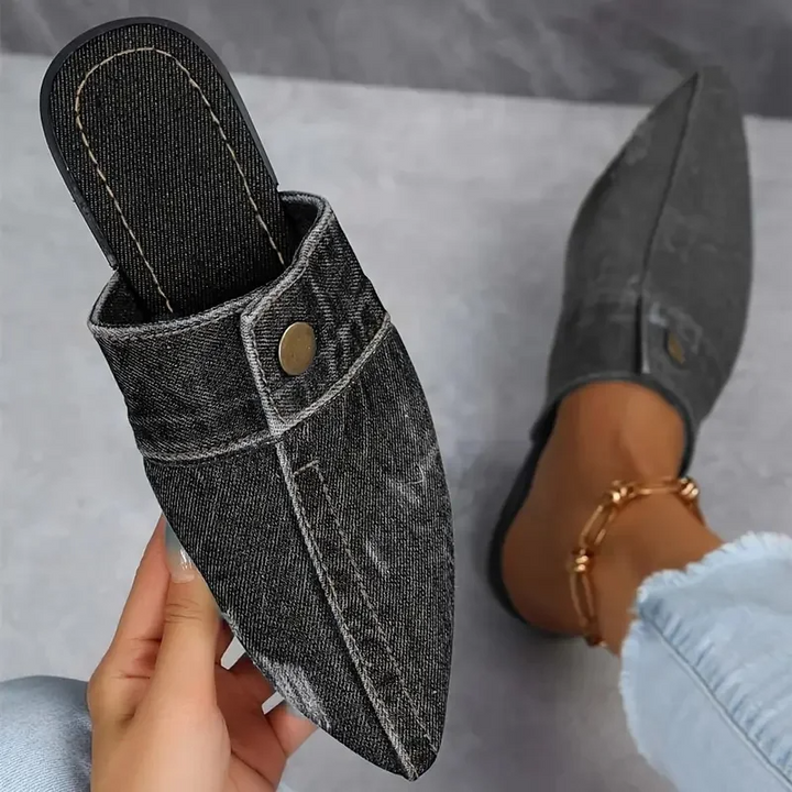 Mandy | Eleganti Sandali in Denim con Punta Appuntita 1