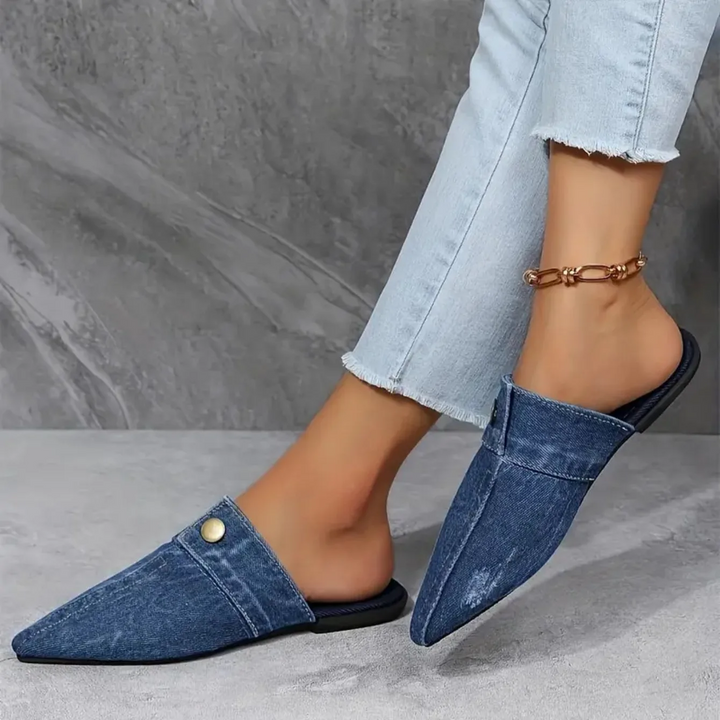 Mandy | Eleganti Sandali in Denim con Punta Appuntita 5
