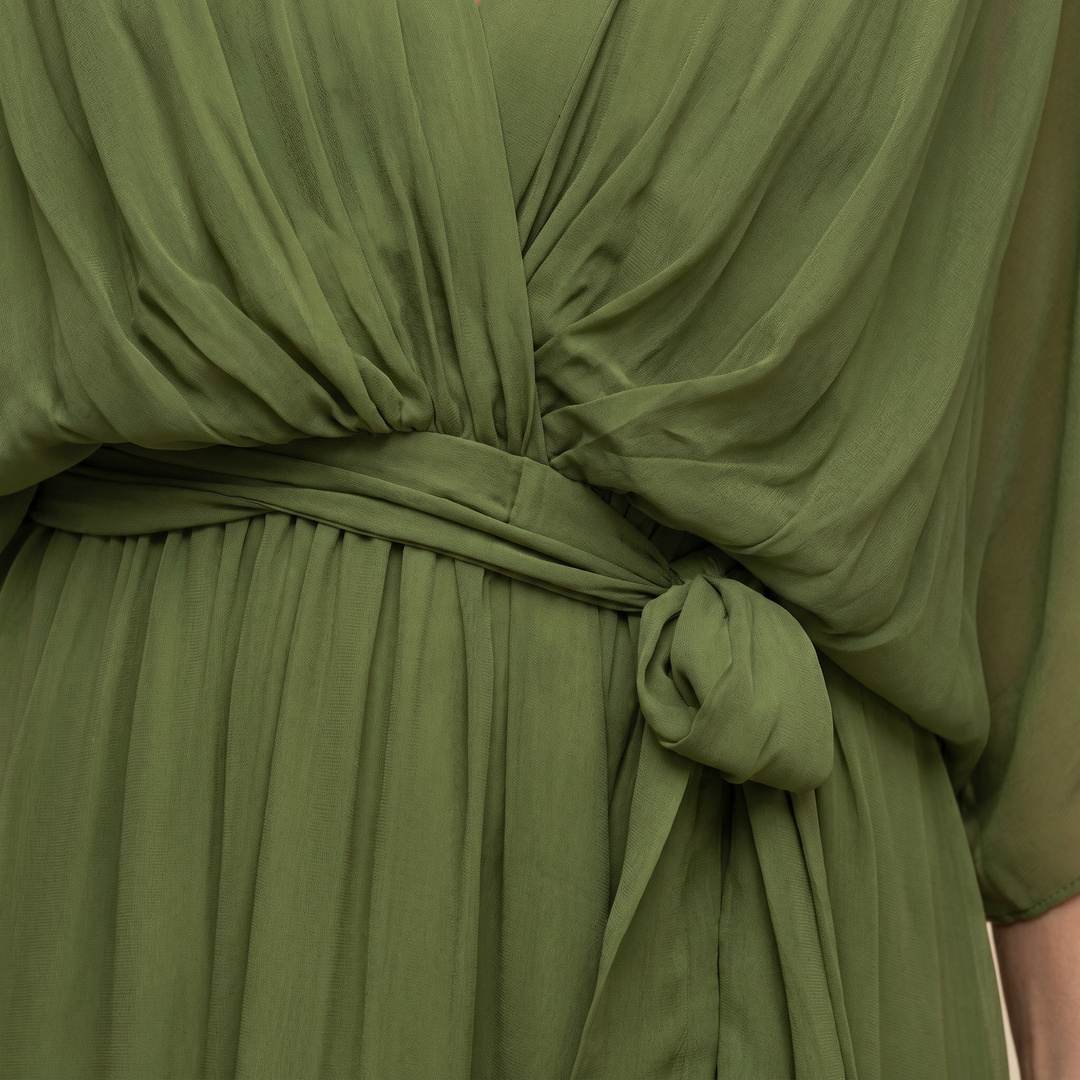 Margherita | Elegante Abito Midi Cerimonia con Scollo a V per Donna 3