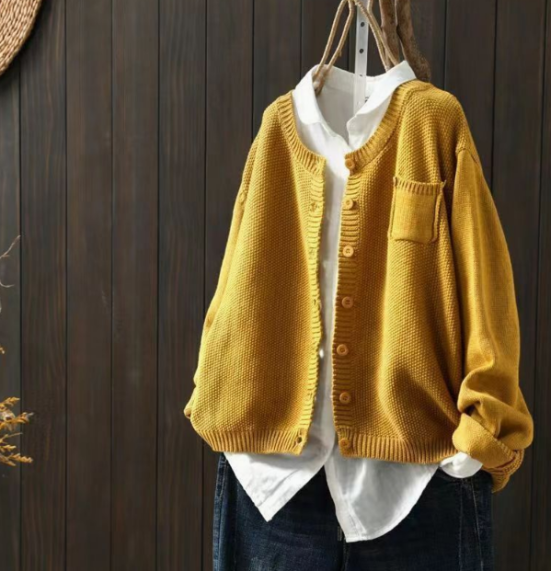 Maria | Cardigan Donna Oversize Morbido Stratificazione Casual 3