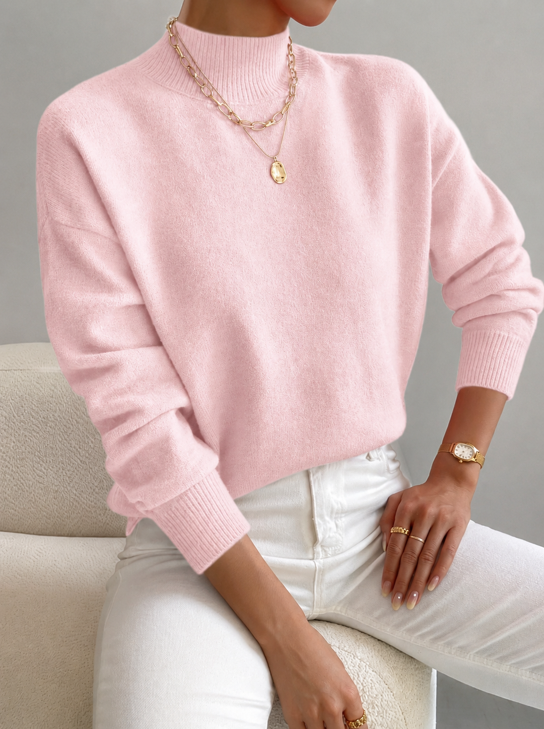 Marilena | Elegante maglione a collo alto 2