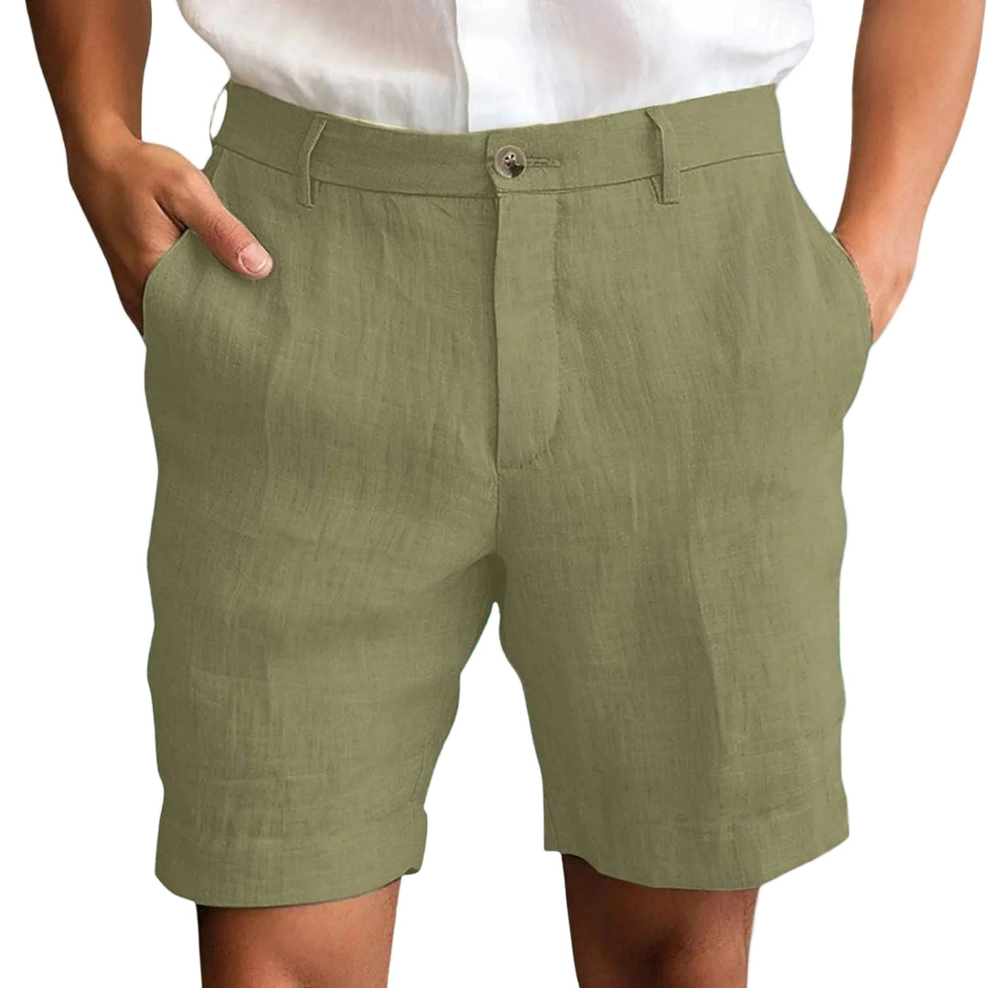 Maro | Pantaloni Corti Uomo in Lino – Leggeri, Traspiranti e Modern Fit 4