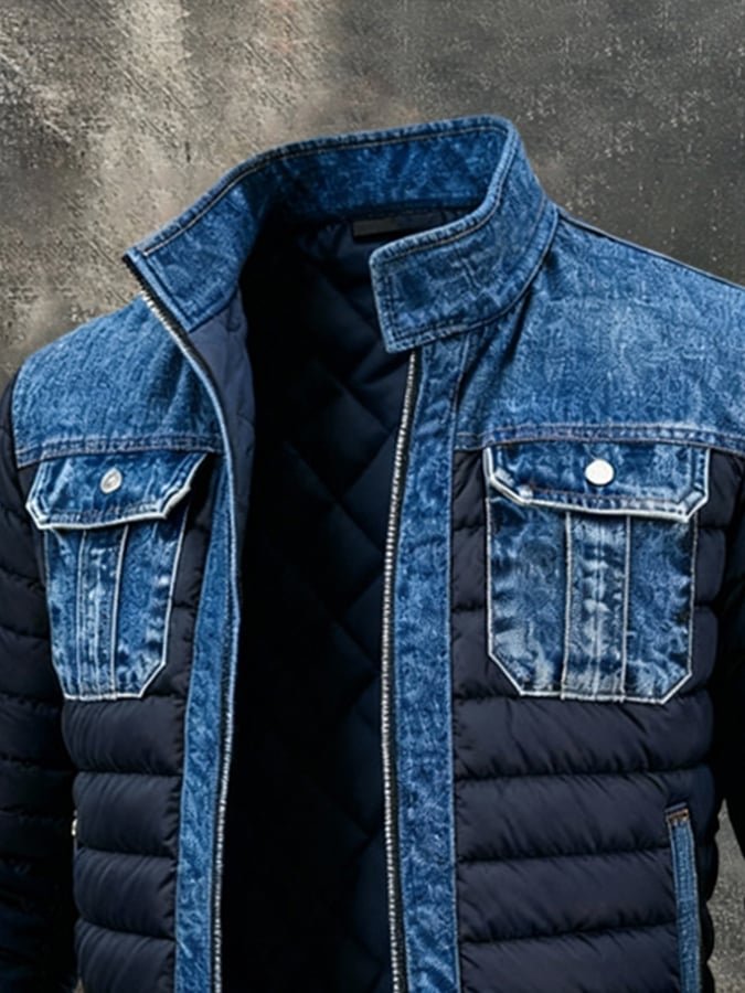 Maro | Piumino da Uomo in Denim – Caldo, Elegante &amp; Versatile 1