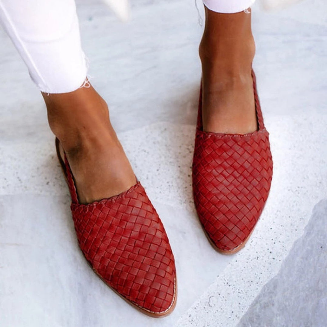 Martina | Eleganti sandali con cinturino posteriore in pelle intrecciata 2