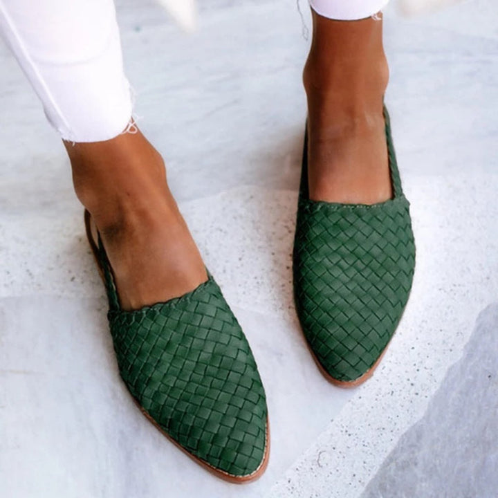 Martina | Eleganti sandali con cinturino posteriore in pelle intrecciata 4