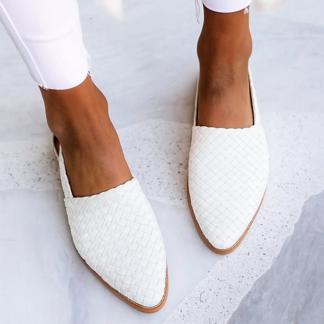 Martina | Eleganti sandali con cinturino posteriore in pelle intrecciata 5